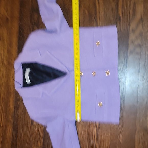 Zara Women's Lilac Blazer with Gold Buttons - Picture 6 of 7